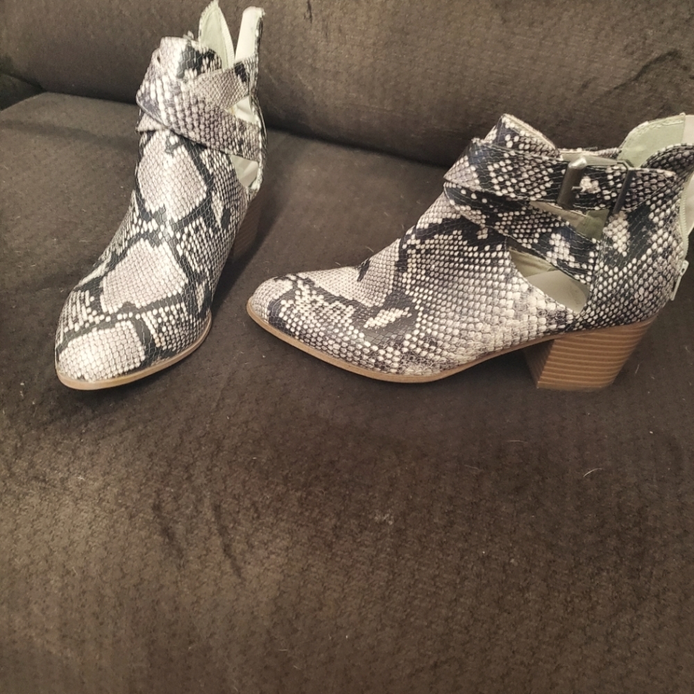 Snakeskin Booties
